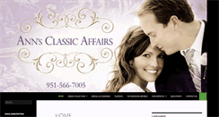 Desktop Screenshot of annsclassicaffairs.com